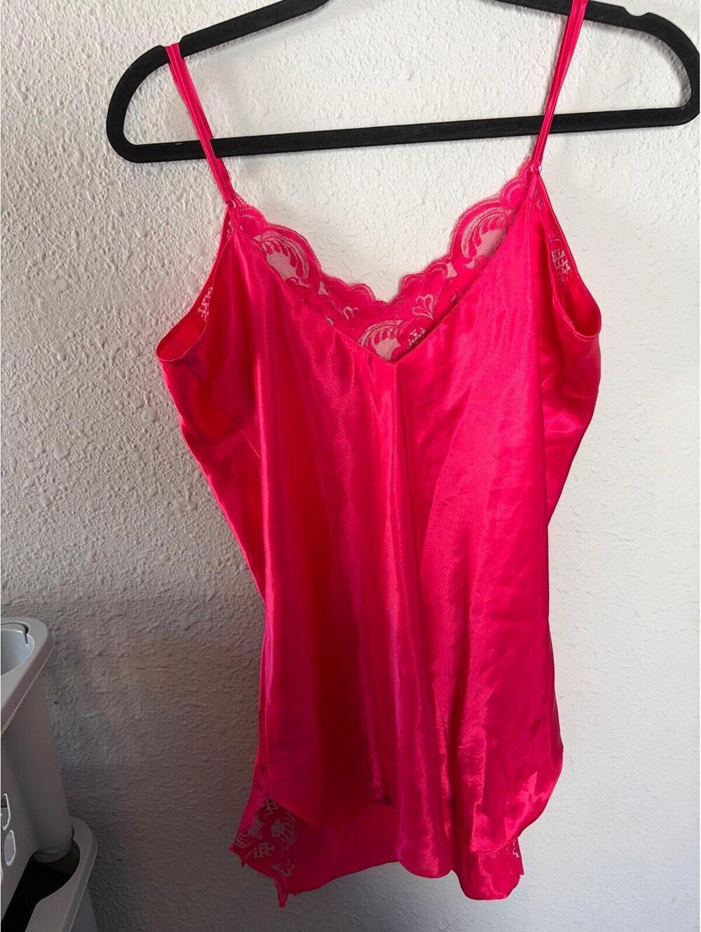 Vintage Victoria's Secret Pink Slip Dress size L - Picture 3 of 3